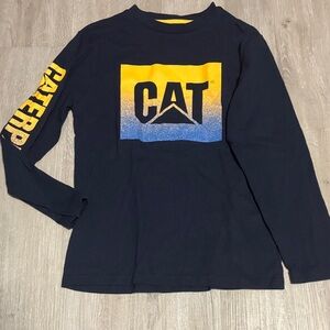 Caterpillar Kids Long Sleeve Tee - Black, Yellow, Blue‎